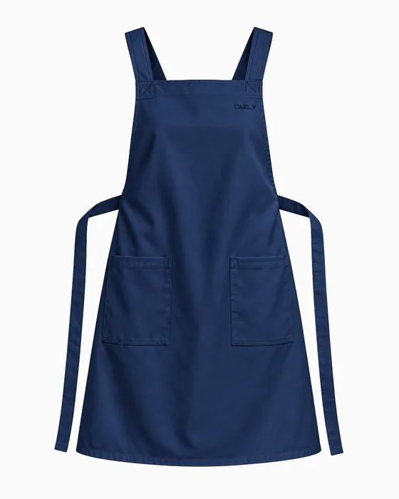 Cross-Back Apron, Navy