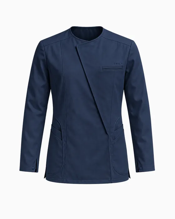 Diagonal Overlap Jacket, Navy