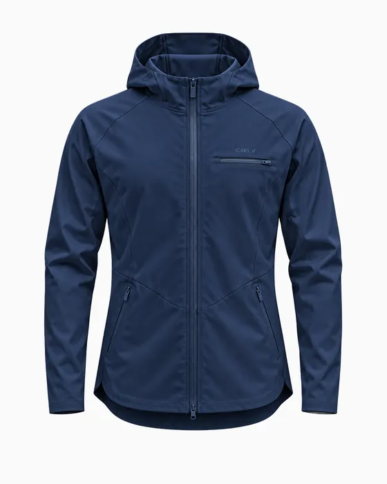 Hooded Zip Jacket, Navy