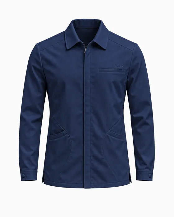 Shirt-Collar Jacket, Navy
