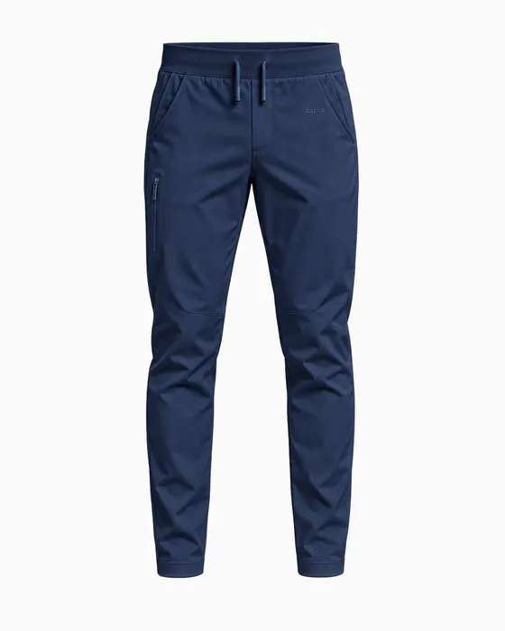 Drawstring Tapered Pant, Navy