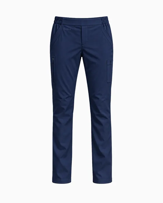 Flat-Front Straight Pant, Navy