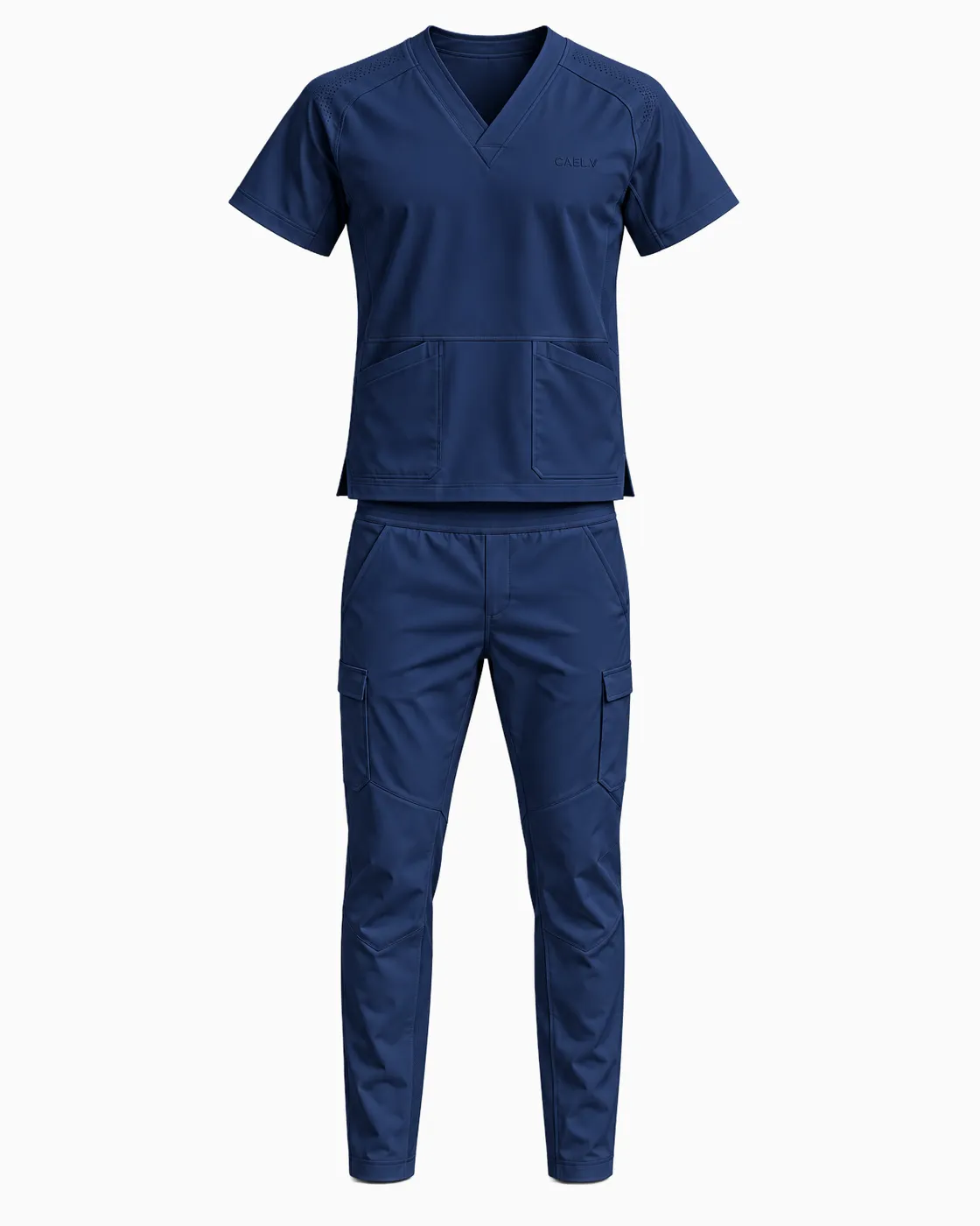 Raglan Cargo Set — Front · Navy
