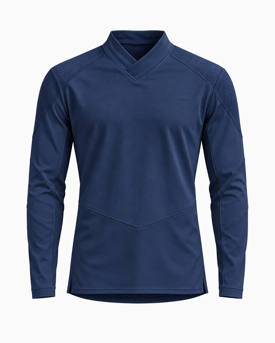 Chevron V-Neck Underscrub — Front · Navy