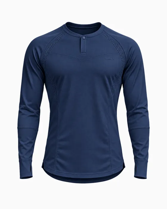 Henley Mesh Underscrub, Navy
