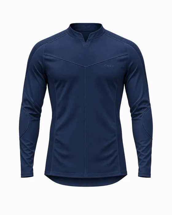 Notch-Neck Chevron Underscrub, Navy