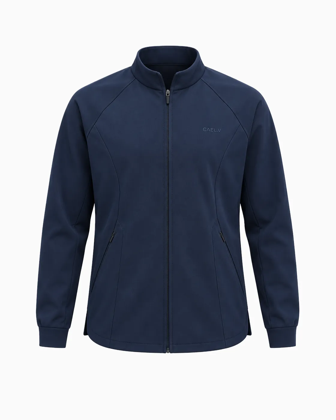 Zip Warm-Up Jacket — Front · Navy