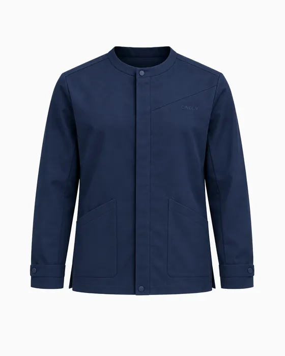 Snap-Placket Jacket, Navy