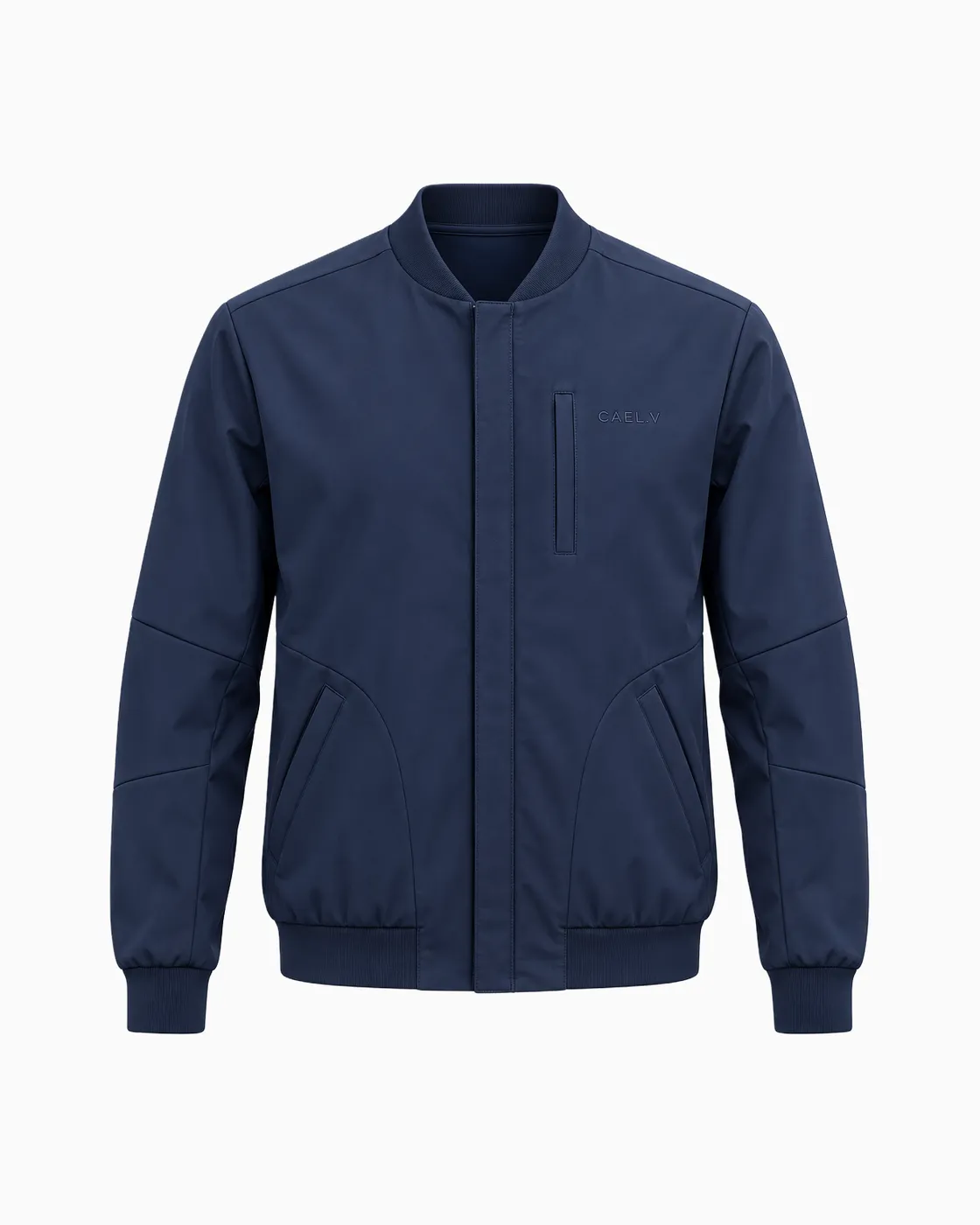Bomber Jacket — Front · Navy