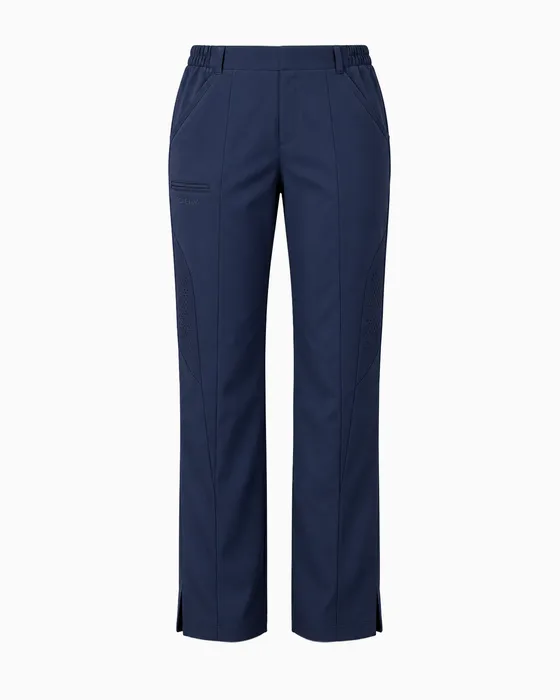 Pintuck Straight Pant, Navy