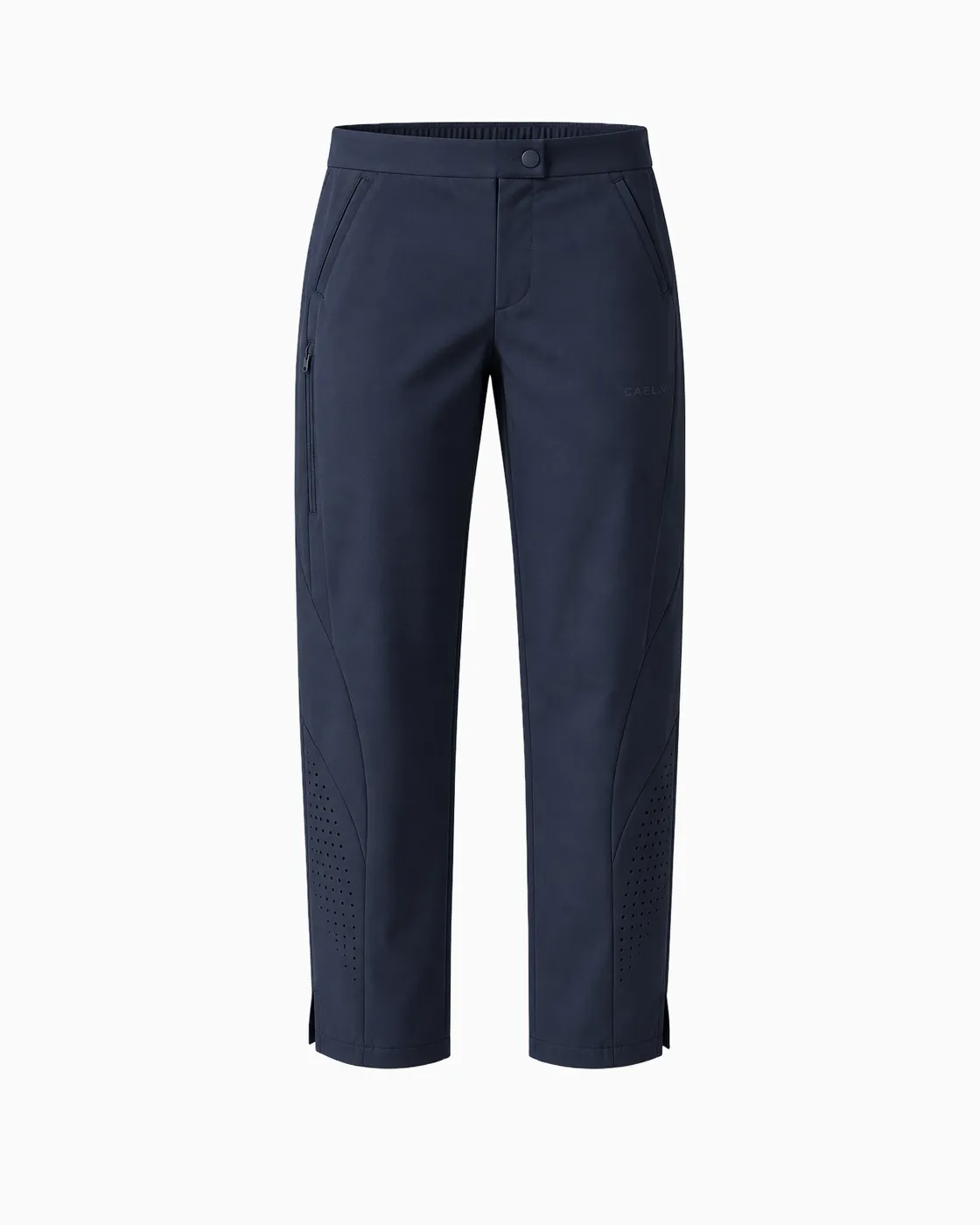 Cropped Ankle Pant — Front · Navy
