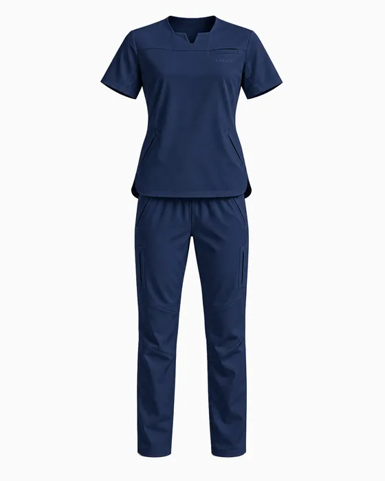Notch-Neck Classic Set, Navy