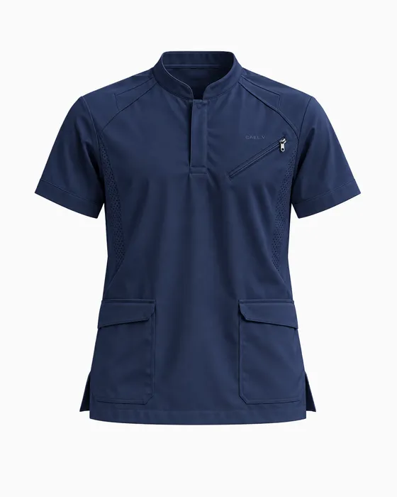 Henley Utility Top, Navy