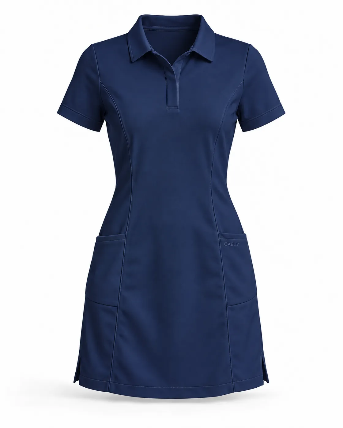 Sport Polo Dress — Front · Navy