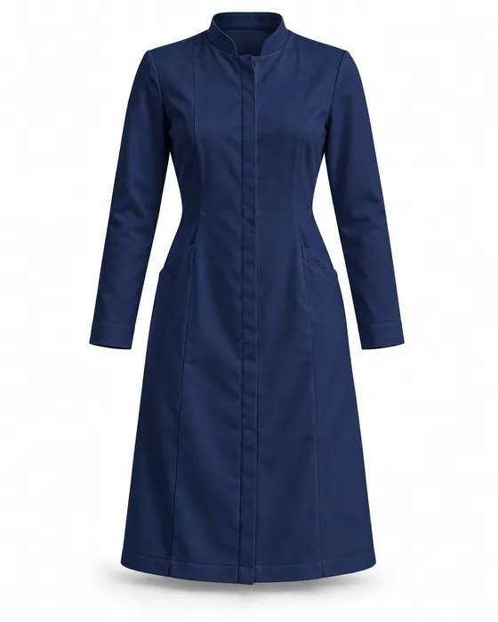 Modest Midi Dress, Navy