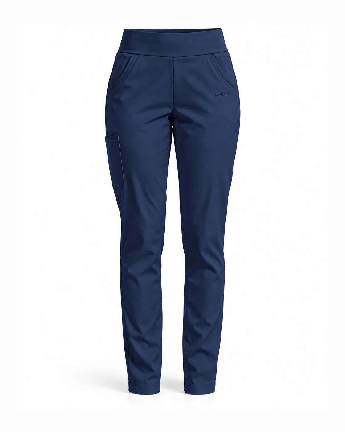 Soft-Waist Tapered Pant — Front · Navy