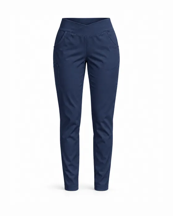 Crossover-Waist Pant, Navy