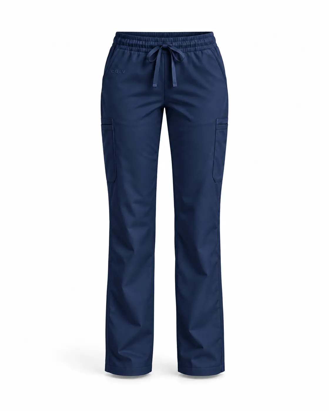 Minimal Straight Cargo Pant — Front · Navy