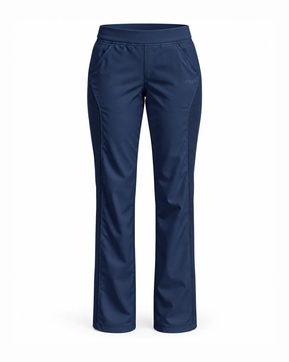 Vent-Panel Straight Pant — Front · Navy