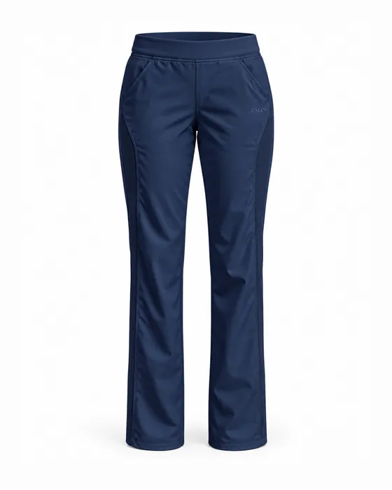 Vent-Panel Straight Pant, Navy