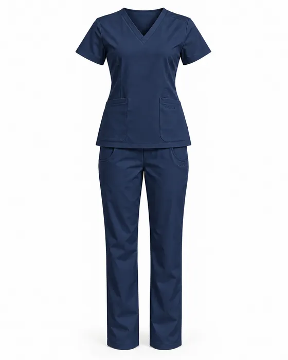 Classic V-Neck Set, Navy