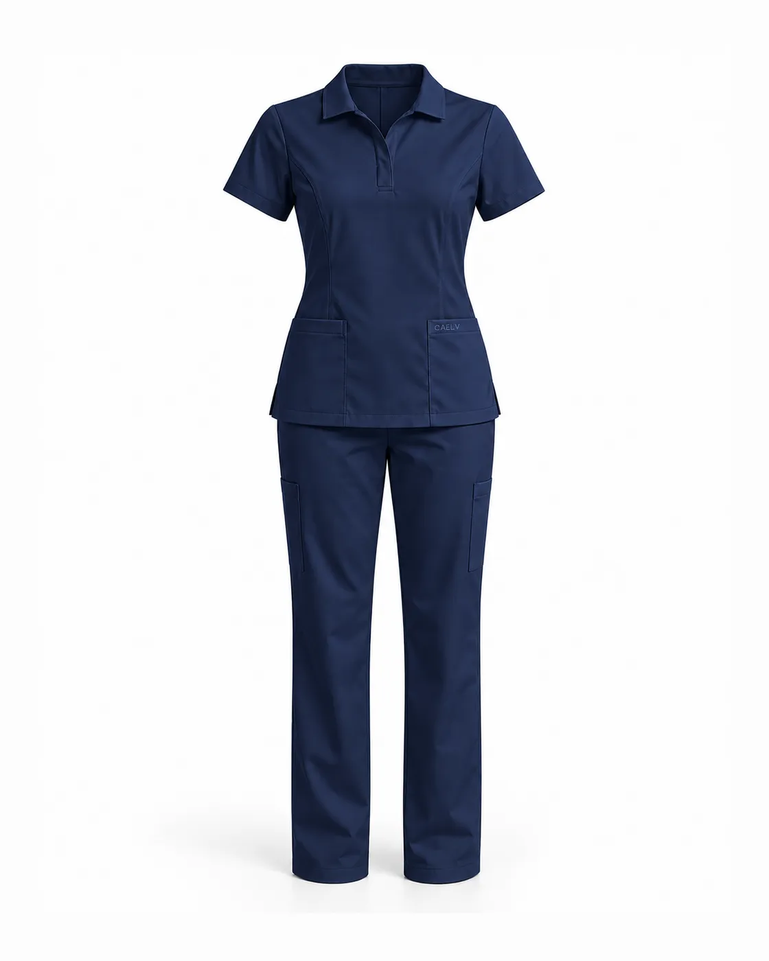 Polo Straight Set — Front · Navy