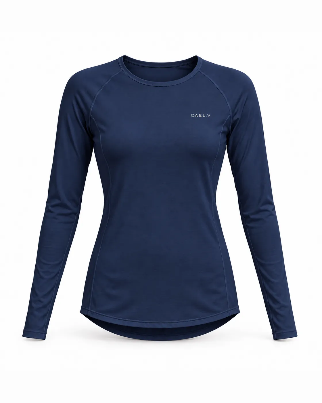 Crew-Neck Underscrub — Front · Navy