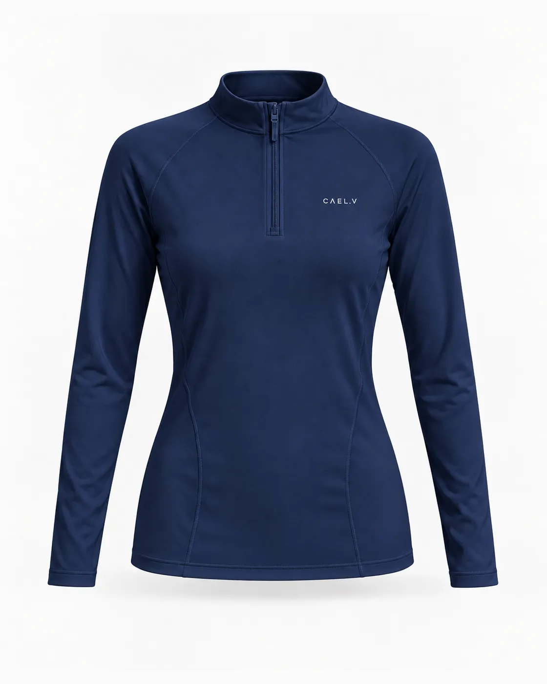 Quarter-Zip Underscrub — Front · Navy