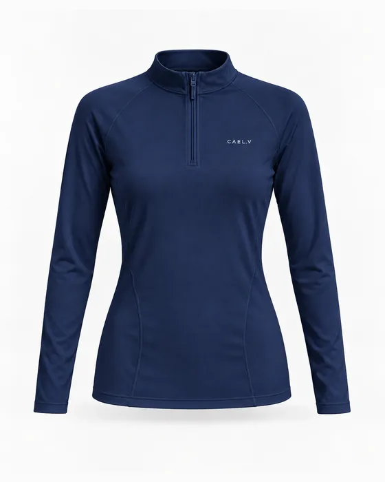 Quarter-Zip Underscrub, Navy